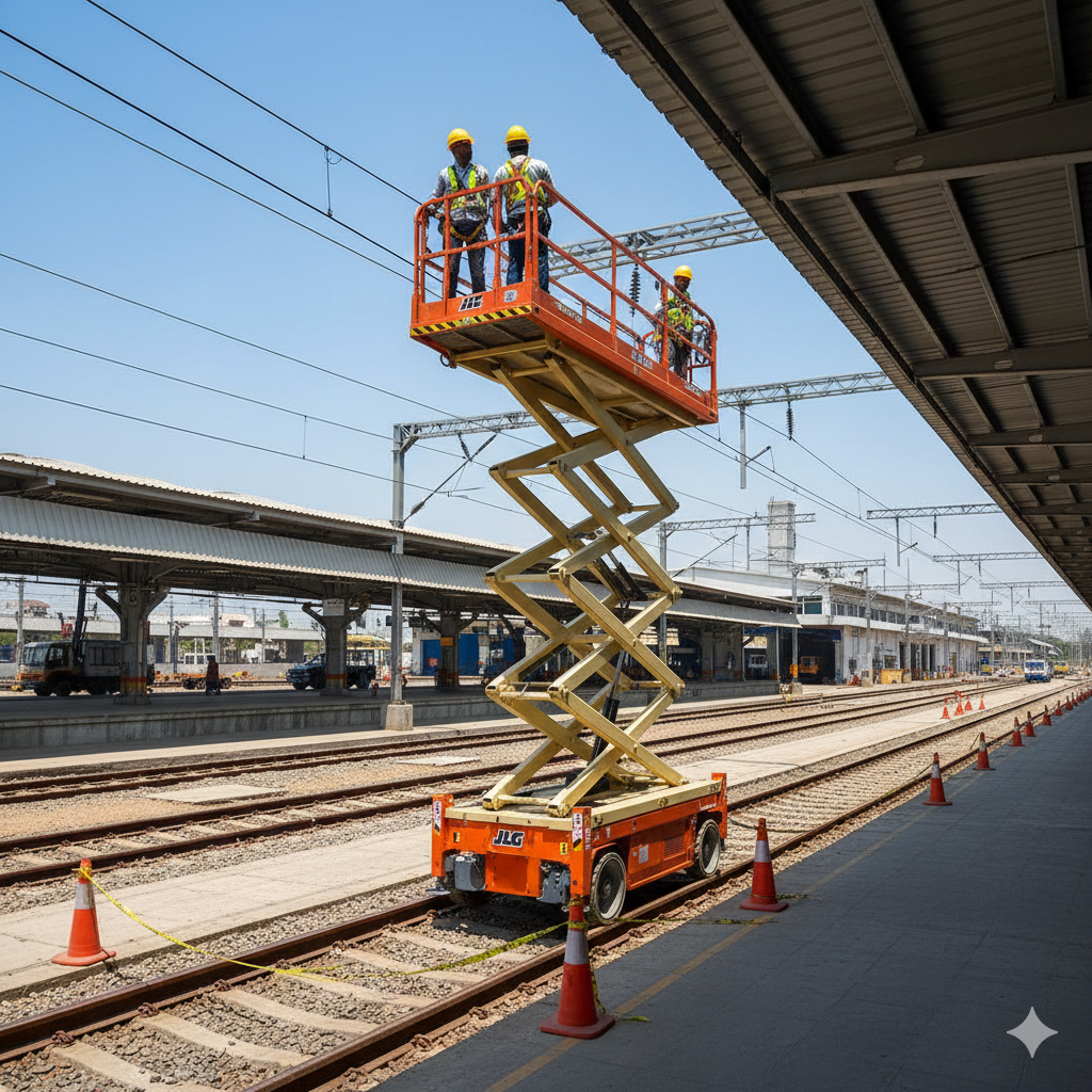 Scissor lift working in Mumbai