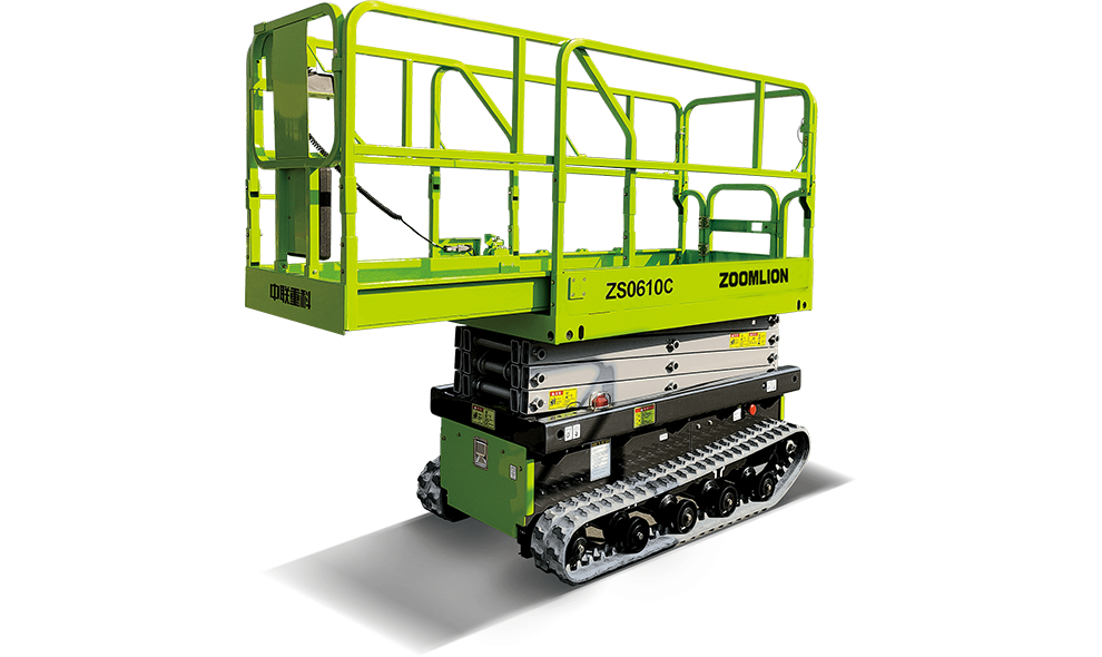 Electric scissor lift in indoor Mumbai mall